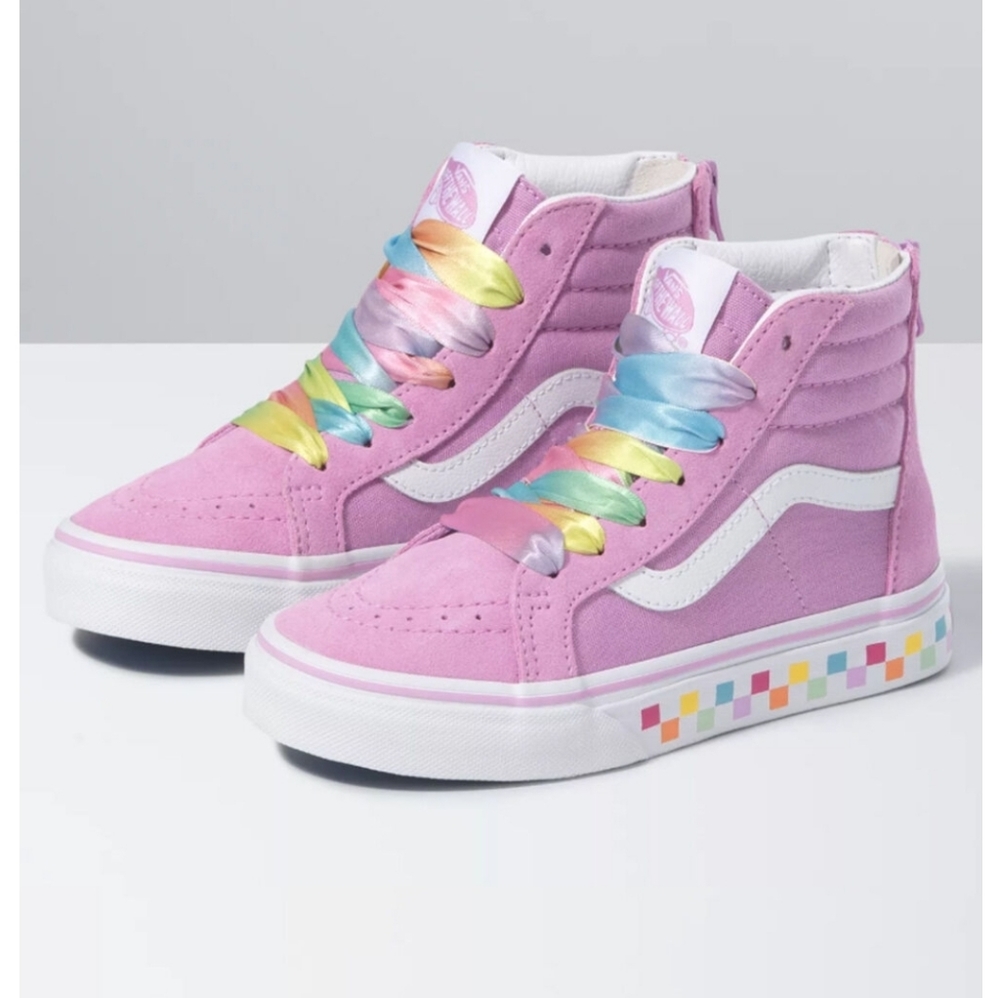 VANS Rainbow Lace Sk8-Hi Zip High Top Shoes